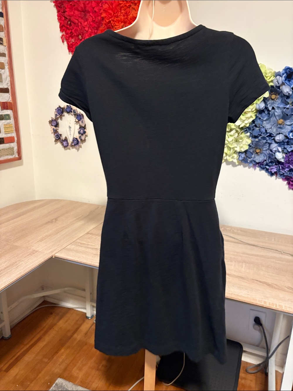 Boden Pocket Dress Black Minimalist 💯 Cotton - Picture 5 of 8